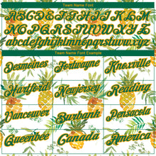 Laden Sie das Bild in den Galerie-Viewer, Custom White Kelly Green-Gold 3D Pattern Design Pineapples Performance Golf Polo Shirt