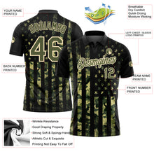 Charger l'image dans la galerie, Custom Camo Olive-Cream 3D American Flag Performance Salute To Service Golf Polo Shirt