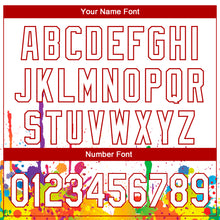 Загрузить изображение в средство просмотра галереи, Custom White Red 3D Pattern Design Colorful Bright Ink Splashes Performance Golf Polo Shirt