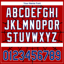 Load image into Gallery viewer, Custom Red Royal-White 3D Pattern Design Spider Web Performance Golf Polo Shirt