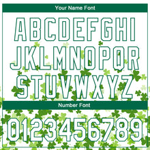 Laden Sie das Bild in den Galerie-Viewer, Custom White Kelly Green 3D Pattern Design St.Patrick's Day Performance Golf Polo Shirt