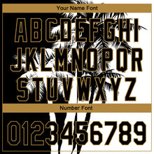 Загрузить изображение в средство просмотра галереи, Custom Black White-Old Gold 3D Pattern Design Hawaii Coconut Trees Performance Golf Polo Shirt