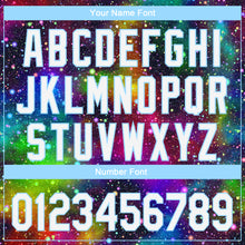 Laden Sie das Bild in den Galerie-Viewer, Custom Galactic White-Light Blue 3D Performance Golf Polo Shirt