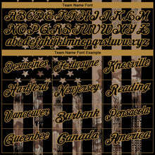 Laden Sie das Bild in den Galerie-Viewer, Custom Camo Black-Old Gold American Flag Performance Salute To Service Golf Polo Shirt