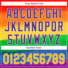 Загрузить изображение в средство просмотра галереи, Custom Rainbow Gold-Purple 3D Pattern Design Pride Month Love Is Love LGBT Performance Golf Polo Shirt
