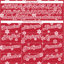Загрузить изображение в средство просмотра галереи, Custom Red White 3D Christmas Snowflakes Performance Golf Polo Shirt