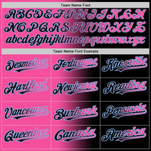 Загрузить изображение в средство просмотра галереи, Custom Black Pink-Light Blue Authentic Gradient Fashion Baseball Jersey