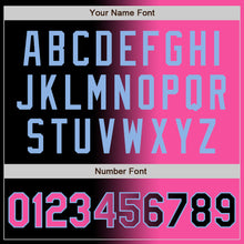 Загрузить изображение в средство просмотра галереи, Custom Black Pink-Light Blue Authentic Gradient Fashion Baseball Jersey