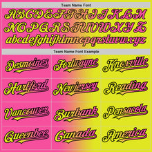 Загрузить изображение в средство просмотра галереи, Custom Neon Yellow Pink-Black Authentic Gradient Fashion Baseball Jersey