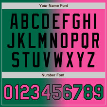 Load image into Gallery viewer, Custom Kelly Green Pink-Black Authentic Gradient Fashion Baseball Jersey