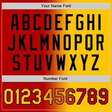 Загрузить изображение в средство просмотра галереи, Custom Red Yellow-Black Authentic Gradient Fashion Baseball Jersey