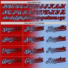 Charger l'image dans la galerie, Custom Light Blue Red-Black Authentic Gradient Fashion Baseball Jersey