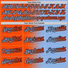 Charger l'image dans la galerie, Custom Light Blue Orange-Black Authentic Gradient Fashion Baseball Jersey