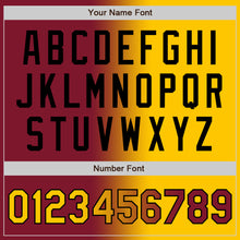 Загрузить изображение в средство просмотра галереи, Custom Crimson Yellow-Black Authentic Gradient Fashion Baseball Jersey