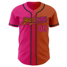 Загрузить изображение в средство просмотра галереи, Custom Texas Orange Hot Pink-Black Authentic Gradient Fashion Baseball Jersey