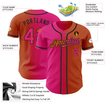 Загрузить изображение в средство просмотра галереи, Custom Texas Orange Hot Pink-Black Authentic Gradient Fashion Baseball Jersey