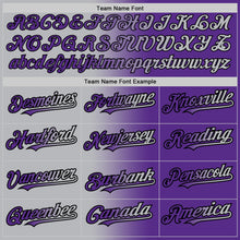 Load image into Gallery viewer, Custom Purple Gray-Black Authentic Gradient Fashion Baseball Jersey