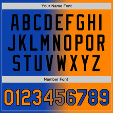 Загрузить изображение в средство просмотра галереи, Custom Thunder Blue Bay Orange-Black Authentic Gradient Fashion Baseball Jersey