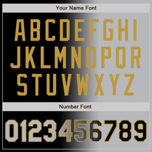 Загрузить изображение в средство просмотра галереи, Custom Black Gray-Old Gold Authentic Gradient Fashion Baseball Jersey