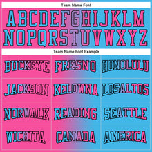 Загрузить изображение в средство просмотра галереи, Custom Stitched Sky Blue Pink-Black Gradient Fashion Sports Pullover Sweatshirt Hoodie