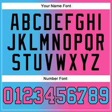 Загрузить изображение в средство просмотра галереи, Custom Stitched Sky Blue Pink-Black Gradient Fashion Sports Pullover Sweatshirt Hoodie