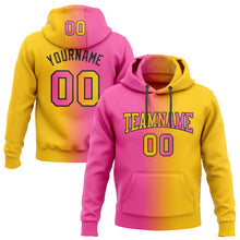 Загрузить изображение в средство просмотра галереи, Custom Stitched Yellow Pink-Black Gradient Fashion Sports Pullover Sweatshirt Hoodie