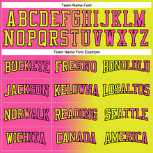 Загрузить изображение в средство просмотра галереи, Custom Stitched Neon Yellow Pink-Black Gradient Fashion Sports Pullover Sweatshirt Hoodie