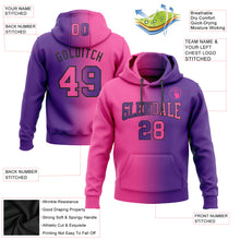 Загрузить изображение в средство просмотра галереи, Custom Stitched Purple Pink-Black Gradient Fashion Sports Pullover Sweatshirt Hoodie