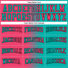 Загрузить изображение в средство просмотра галереи, Custom Stitched Aqua Neon Pink-Black Gradient Fashion Sports Pullover Sweatshirt Hoodie