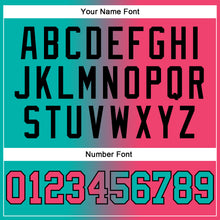 Загрузить изображение в средство просмотра галереи, Custom Stitched Aqua Neon Pink-Black Gradient Fashion Sports Pullover Sweatshirt Hoodie