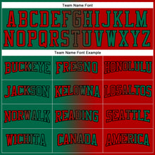 Загрузить изображение в средство просмотра галереи, Custom Stitched Red Kelly Green-Black Gradient Fashion Sports Pullover Sweatshirt Hoodie