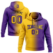 Загрузить изображение в средство просмотра галереи, Custom Stitched Purple Yellow-Black Gradient Fashion Sports Pullover Sweatshirt Hoodie