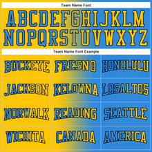 Загрузить изображение в средство просмотра галереи, Custom Stitched Powder Blue Yellow-Black Gradient Fashion Sports Pullover Sweatshirt Hoodie