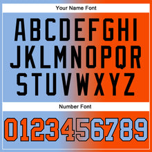 Загрузить изображение в средство просмотра галереи, Custom Stitched Light Blue Orange-Black Gradient Fashion Sports Pullover Sweatshirt Hoodie