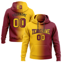Загрузить изображение в средство просмотра галереи, Custom Stitched Crimson Yellow-Black Gradient Fashion Sports Pullover Sweatshirt Hoodie