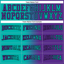 Загрузить изображение в средство просмотра галереи, Custom Stitched Purple Aqua-Black Gradient Fashion Sports Pullover Sweatshirt Hoodie