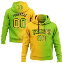 Загрузить изображение в средство просмотра галереи, Custom Stitched Neon Green Yellow-Black Gradient Fashion Sports Pullover Sweatshirt Hoodie