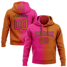 Загрузить изображение в средство просмотра галереи, Custom Stitched Texas Orange Hot Pink-Black Gradient Fashion Sports Pullover Sweatshirt Hoodie