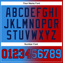 Загрузить изображение в средство просмотра галереи, Custom Stitched Powder Blue Red-Navy Gradient Fashion Sports Pullover Sweatshirt Hoodie