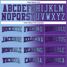 Загрузить изображение в средство просмотра галереи, Custom Stitched Purple Light Blue-Black Gradient Fashion Sports Pullover Sweatshirt Hoodie