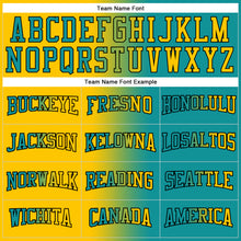 Загрузить изображение в средство просмотра галереи, Custom Stitched Teal Yellow-Black Gradient Fashion Sports Pullover Sweatshirt Hoodie