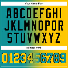 Загрузить изображение в средство просмотра галереи, Custom Stitched Teal Yellow-Black Gradient Fashion Sports Pullover Sweatshirt Hoodie