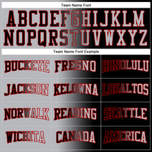 Загрузить изображение в средство просмотра галереи, Custom Stitched Black Gray-Red Gradient Fashion Sports Pullover Sweatshirt Hoodie