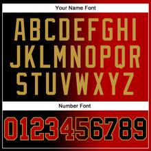 Загрузить изображение в средство просмотра галереи, Custom Stitched Black Red-Old Gold Gradient Fashion Sports Pullover Sweatshirt Hoodie