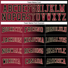 Загрузить изображение в средство просмотра галереи, Custom Stitched Black Crimson-City Cream Gradient Fashion Sports Pullover Sweatshirt Hoodie