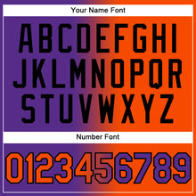 Загрузить изображение в средство просмотра галереи, Custom Stitched Purple Orange-Black Gradient Fashion Sports Pullover Sweatshirt Hoodie