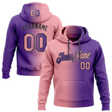 Загрузить изображение в средство просмотра галереи, Custom Stitched Purple Medium Pink-Black Gradient Fashion Sports Pullover Sweatshirt Hoodie