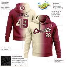 Загрузить изображение в средство просмотра галереи, Custom Stitched Maroon Cream-Black Gradient Fashion Sports Pullover Sweatshirt Hoodie