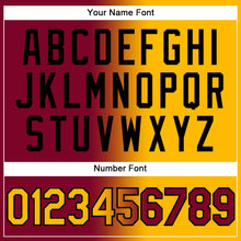 Загрузить изображение в средство просмотра галереи, Custom Stitched Maroon Gold-Black Gradient Fashion Sports Pullover Sweatshirt Hoodie