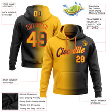 Загрузить изображение в средство просмотра галереи, Custom Stitched Black Gold-Orange Gradient Fashion Sports Pullover Sweatshirt Hoodie